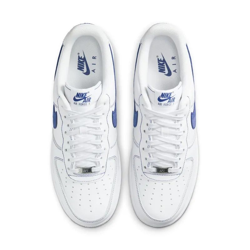 Nike Air Force 1 Low ’07 LV8 White Deep Royal Blue (HQ2037-100)