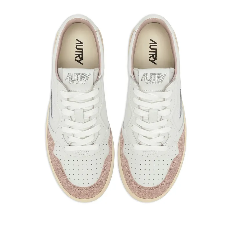 Autry Medalist Low Lace-up “White/Pink” (AULW PK06)