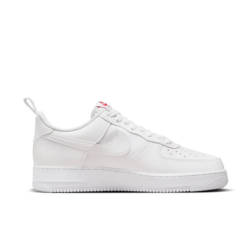 Nike Air Force 1 Low ’07 SE White Red Mini Swoosh (FZ7187-100)
