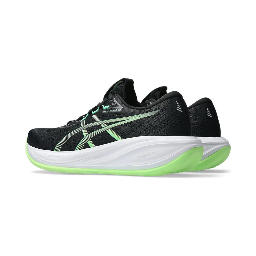 ASICS GEL-CUMULUS 28 “Black / Illuminate Green” (1011C143-001)