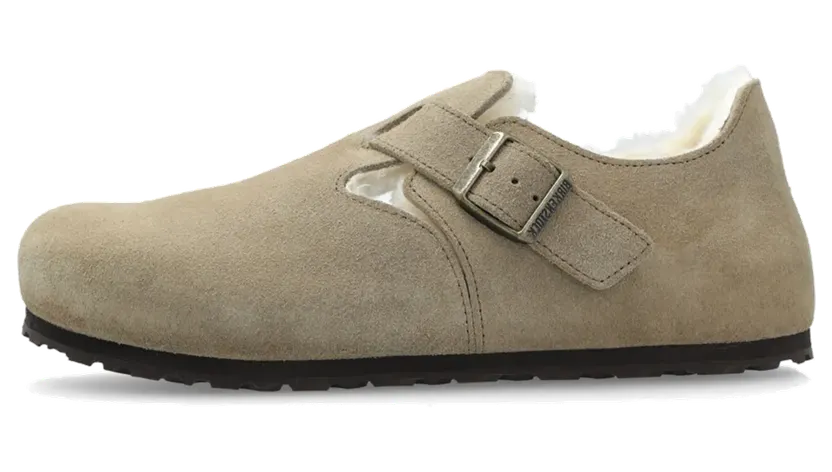 Birkenstock London Shearling Suede Leather “Taupe” – 1028235