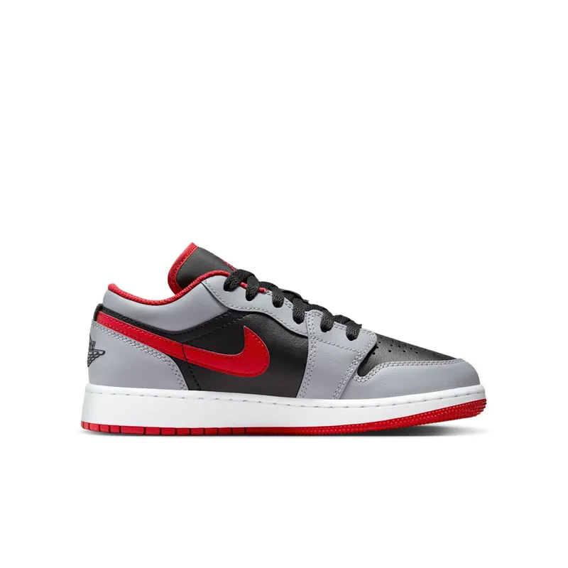Air Jordan 1 Low GS “Black / Fire Red” (553560-060)