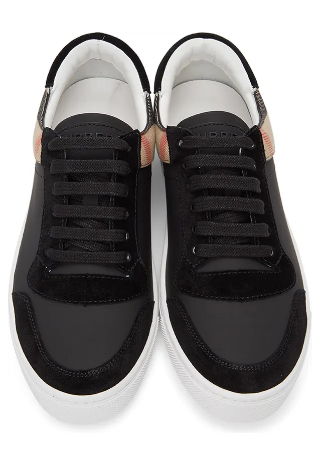 Burberry Black Check Reeth Sneakers (8024124) (5)