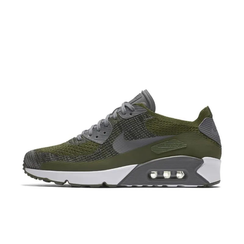 Nike Air Max 90 Ultra Flyknit 2.0 Green Rough Green/Dark Grey-White-Black (875943-300)