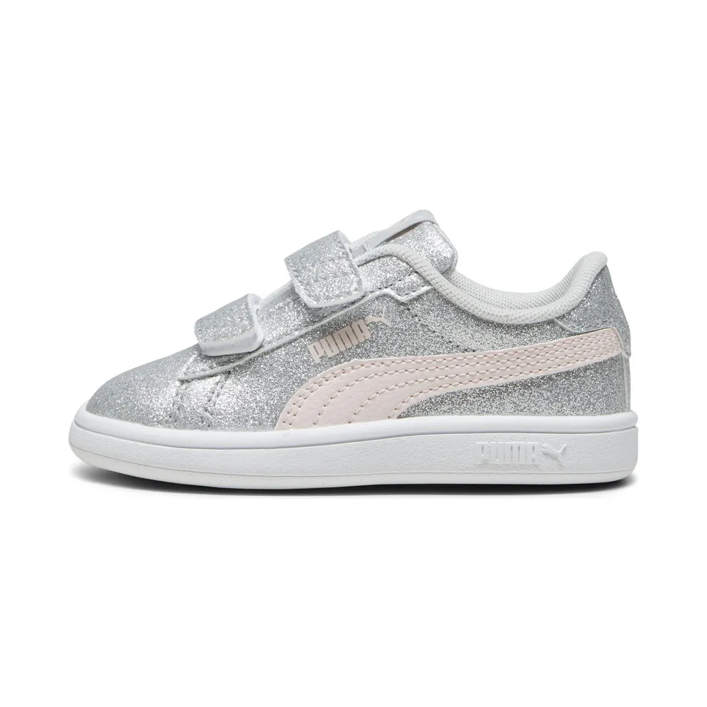 Puma Smash 3.0 Glitz Glam “Glacial Gray / Frosty Pink” (394688_02)