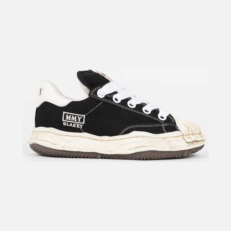 Maison Mihara Yasuhiro Blakey Puffer OG Sole Canvas Low Distressed Midsole Black White (A13FW730-BLK)