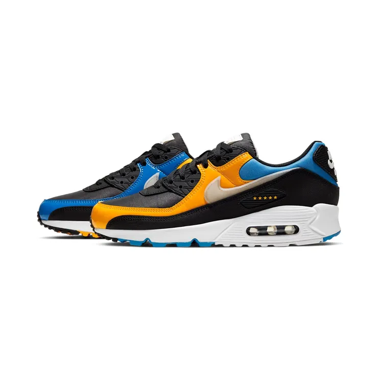 Nike Air Max 90 City Pack – Shanghai “Black / Pacific Blue / University Gold / Metallic Silver” (CT9140-001)