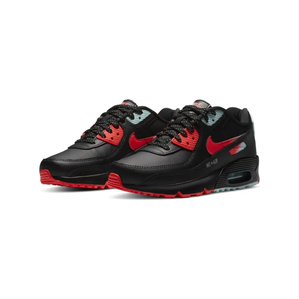Nike Air Max 90 Black Bright Crimson Glacier Ice (GS) Black/Bright Crimson-Glacier Ice-Multi-Color (CZ8144-001)