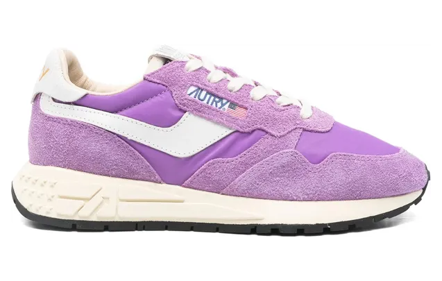 Autry Suede Panelled “Purple/White” (WWLW NC32)