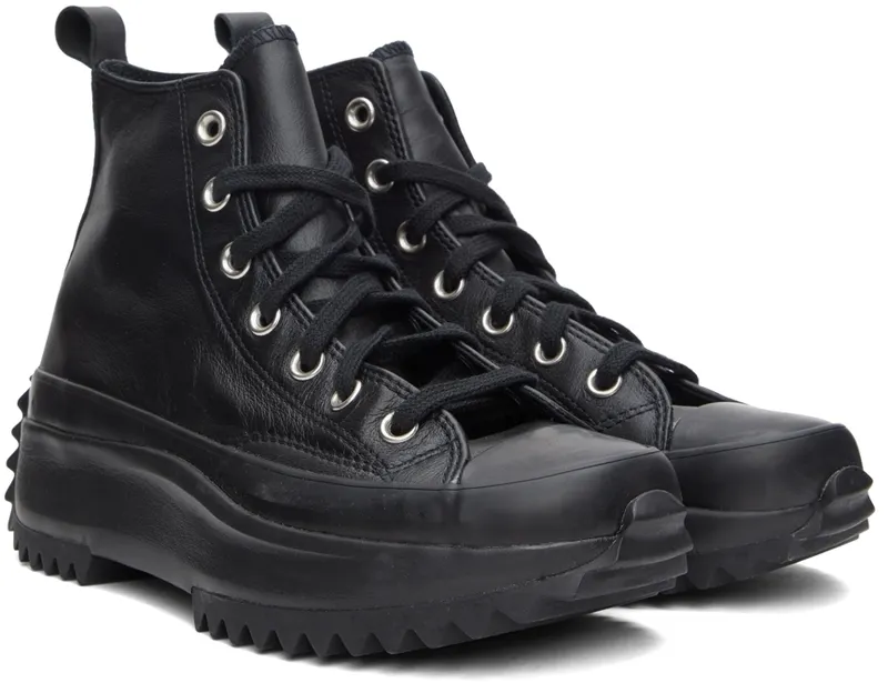 Converse Monocolor Leather Run Star Hike High Top Black/black/almost Black (170548C)