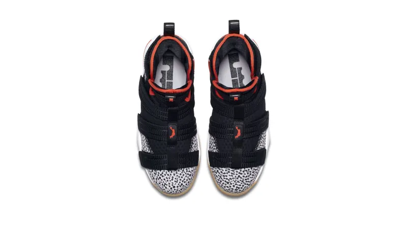 Nike LeBron Zoom Soldier 11 Safari (GS) Black/Team Orange-White-Atmosphere Grey (AJ5123-006)