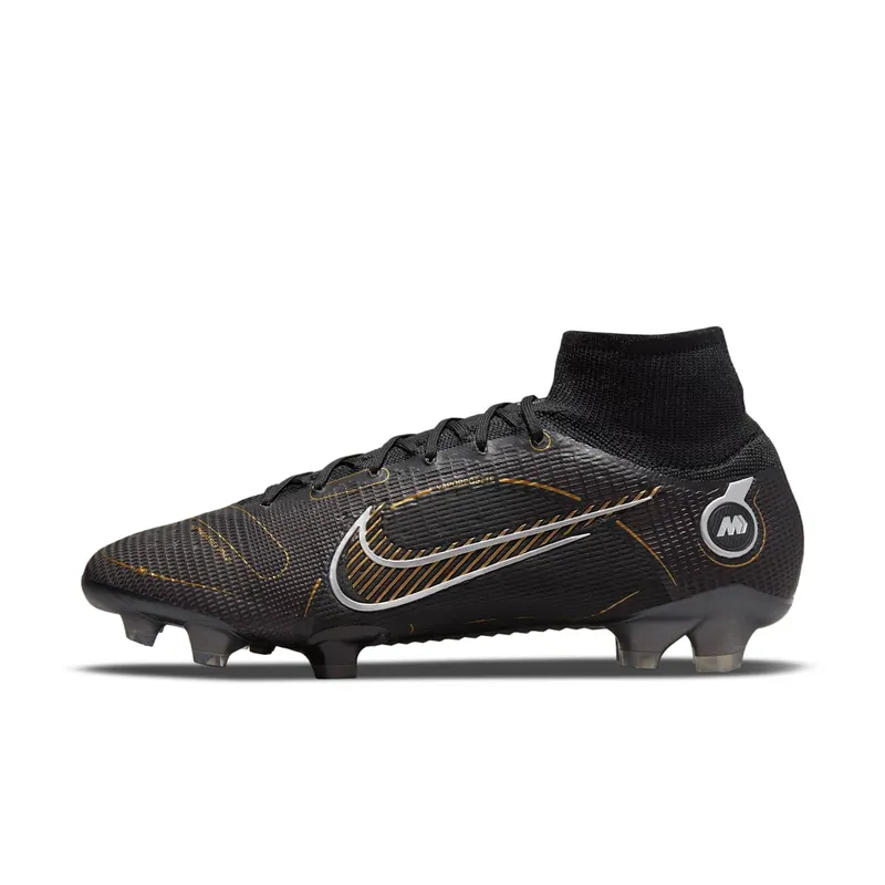 Nike Mercurial Superfly 8 FG Black Metallic Silver Gold (DJ2839-007)