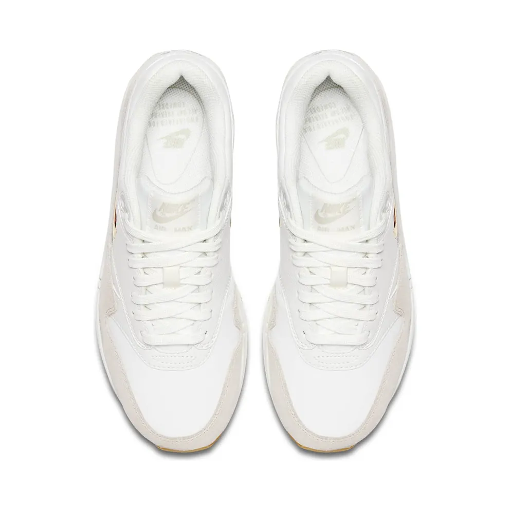 Nike Air Max 1 Jewel Summit White (W) Summit White/Metallic Gold Star-Light Bone (AA0512-100)