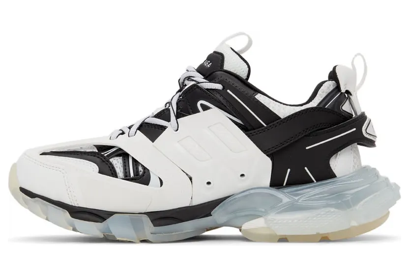 Balenciaga Black & White Track Sneakers (647742-W3BZ2-9010) (3)