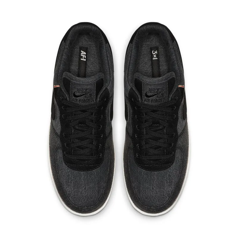 Nike x 3×1 Air Force AF 1 ‘Black Denim’ (2019) (905345-006)