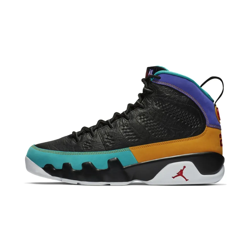 Jordan 9 Retro Dream It Do It Black/University Red-Dark Concord-Canyon Gold-Turbo Green-White (302370-065)