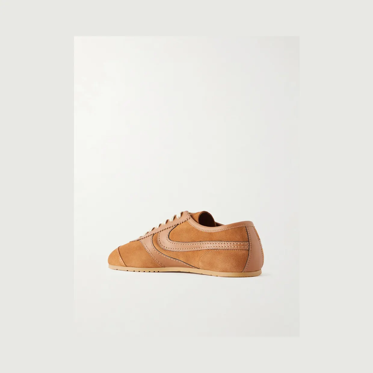 Dries Van Noten Leather-Trimmed Suede Sneakers Tan (262-021700-0126) (4)