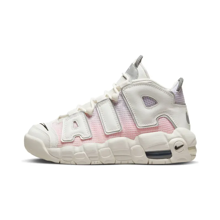 Nike Air More Uptempo GS Thank You, Wilson “Sail / Light Thistle / Pink Foam / Black” (DQ0514-100)