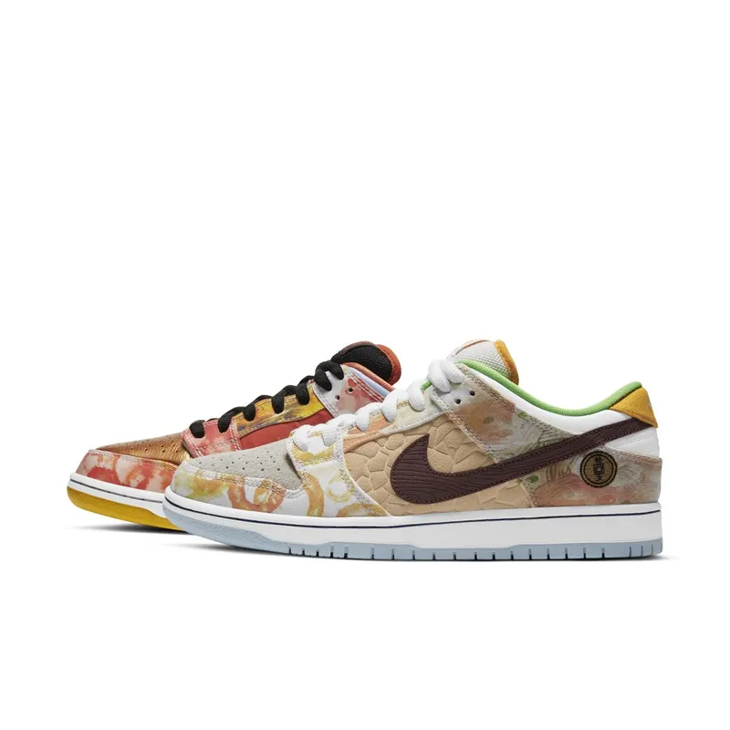 Nike SB Dunk Low Street Hawker (2021) Metallic Copper/Light Silver-Pueblo Brown-Metallic Silver (CV1628-800)