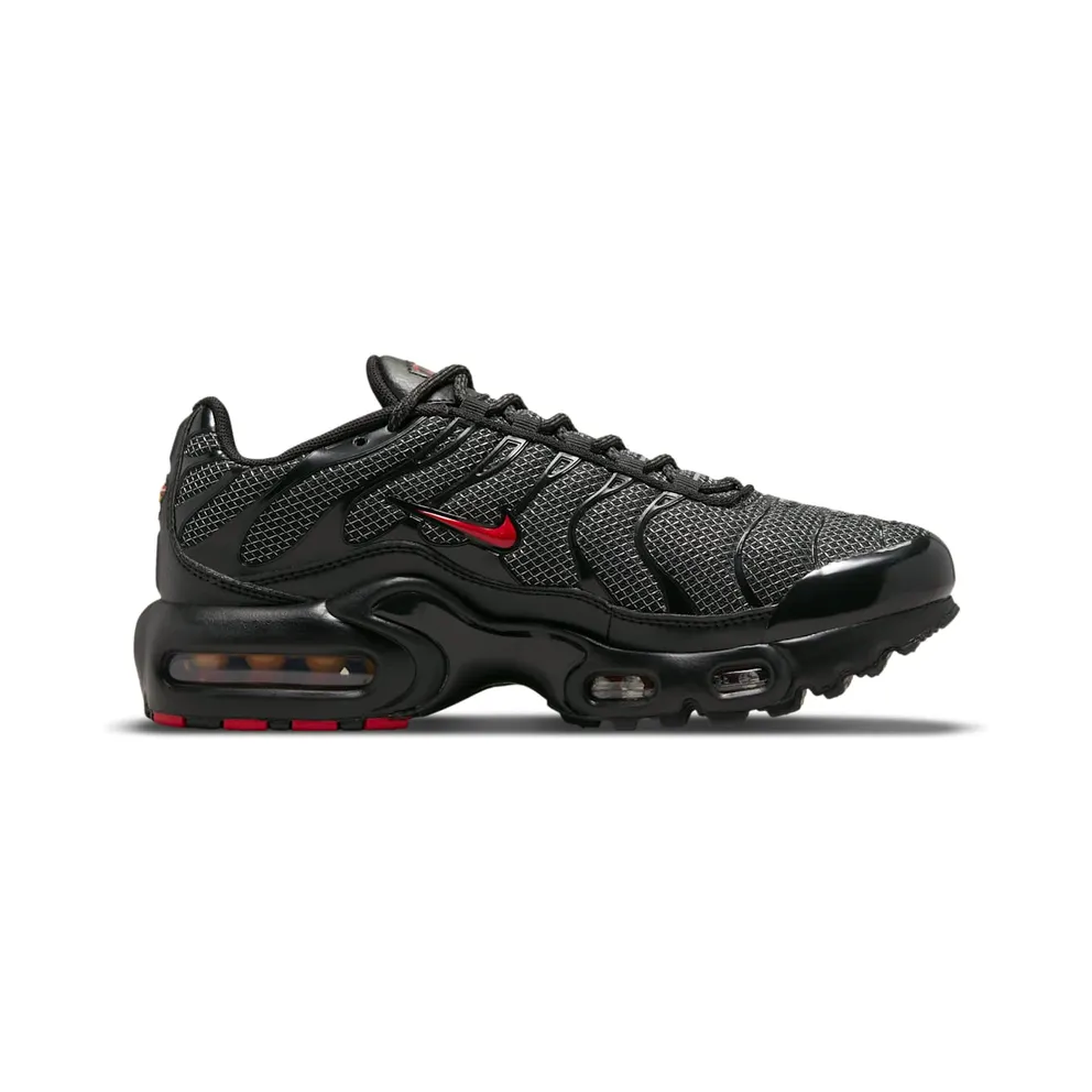Nike Air Max Plus Black University Red Reflective Silver (GS) (DQ1104-001)