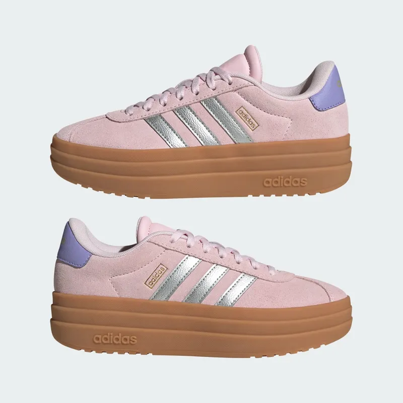 Adidas VL Court Bold Lifestyle Kids Clear Pink / Silver Metallic / Gold Metallic (JQ4556)