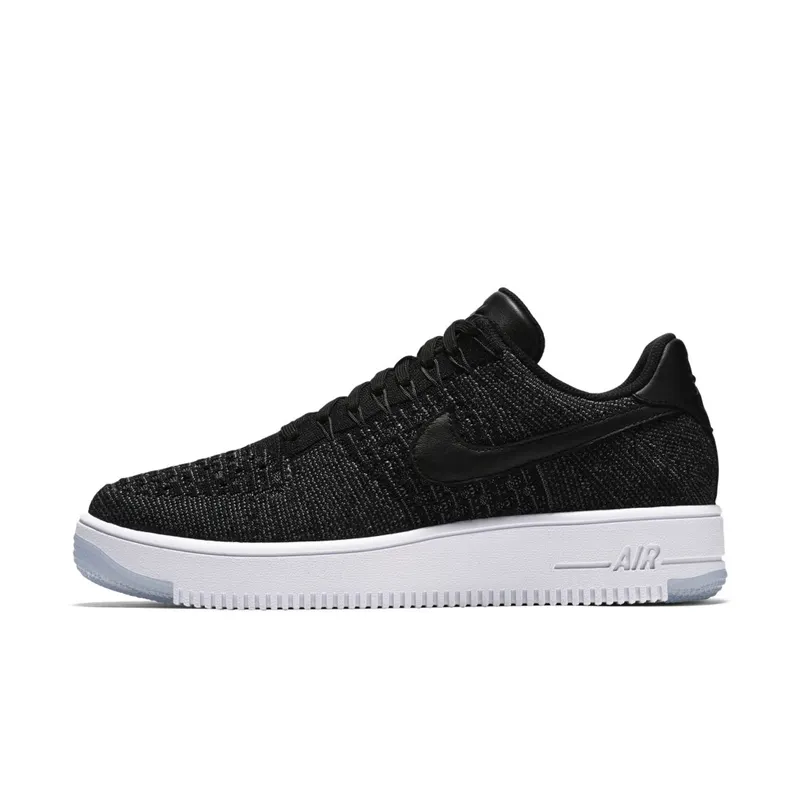 Nike  Air Force 1 Flyknit Low Black White Black/Dark Grey/White (817419-004)