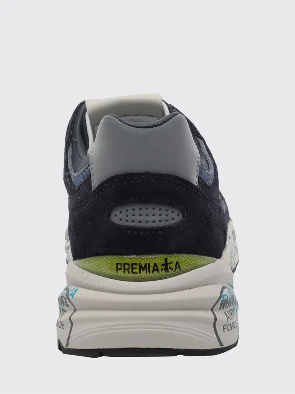 Premiata Mase Suede and Mesh Sneakers Blue 1 (MASE8020) (3)
