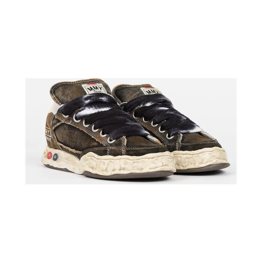 Maison Mihara Yasuhiro Herbie OG Sole Puffer Canvas Low-Top “Dyed Black” (A13FW720-BLK)