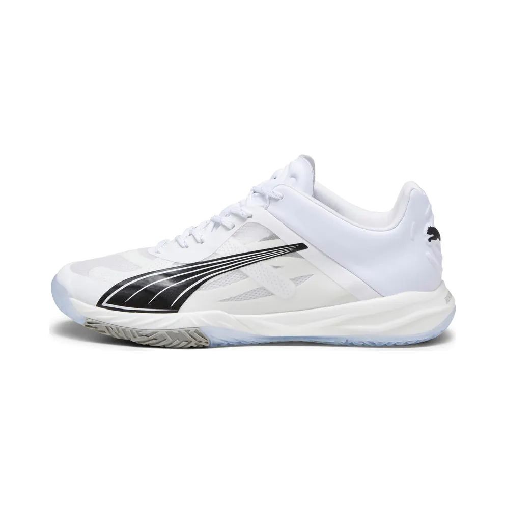Puma Accelerate NITRO SQD Hallensportschuhe Weiß/Schwarz/Grau (107293-03)