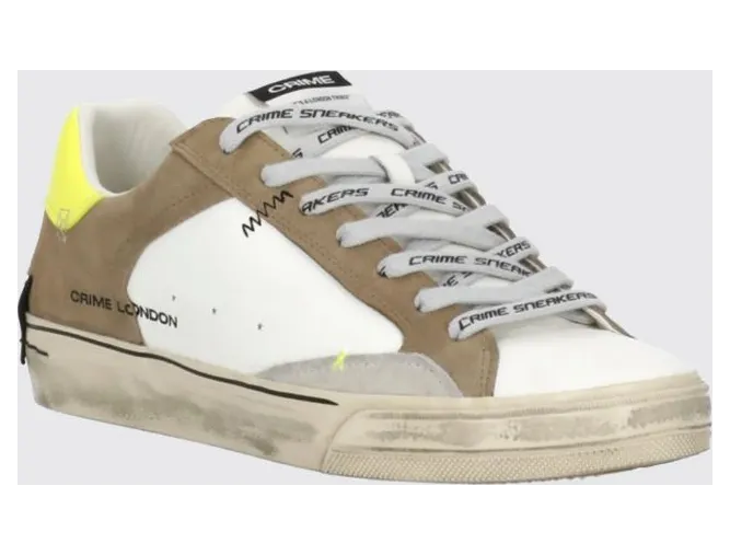 Crime Deconstructed Leather Sneakers White (19073PP815)