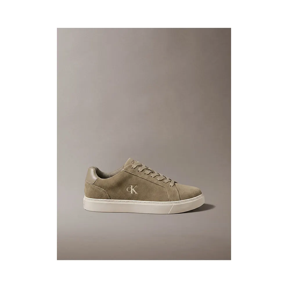 Calvin Klein Ck Baseline – Suede Signature Logo “DESERT TAUPE/STONY BEIGE” (YM0YM014340H0)