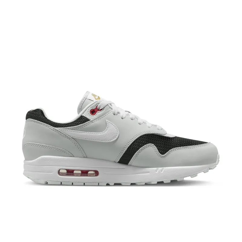 Nike Air Max 1 Premium Pure Platinum/Black/Sport Red/White (FD9081-001)