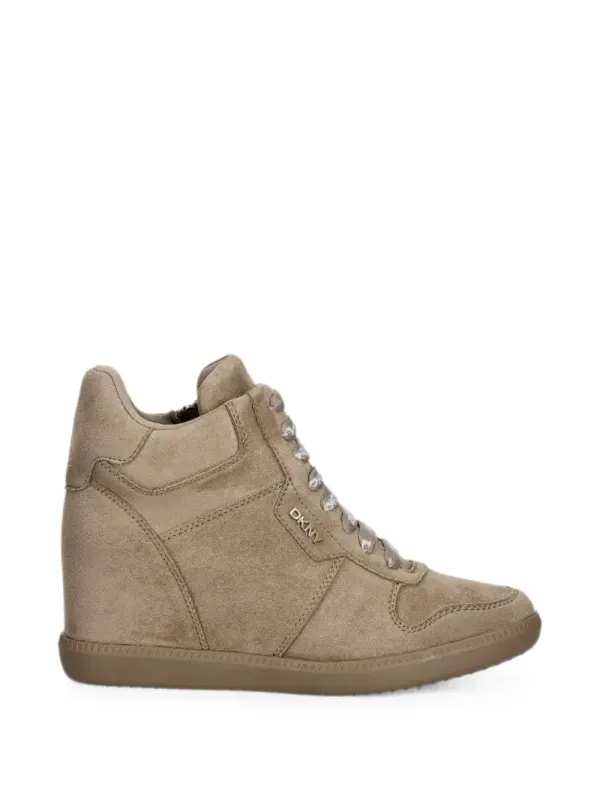 DKNY wedge-heel logo-print – Bruin (K3639564)