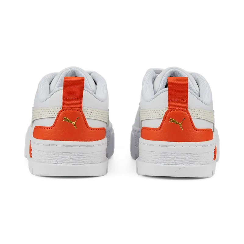 PUMA Mayze Leather Kids’ White/Vaporous Gray (384528-06)