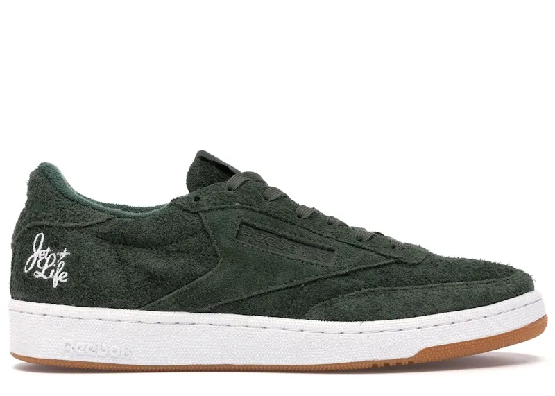 Reebok Club C Currensy Jet Life Primal Green/White-Hemp (Other Brands Reebok)