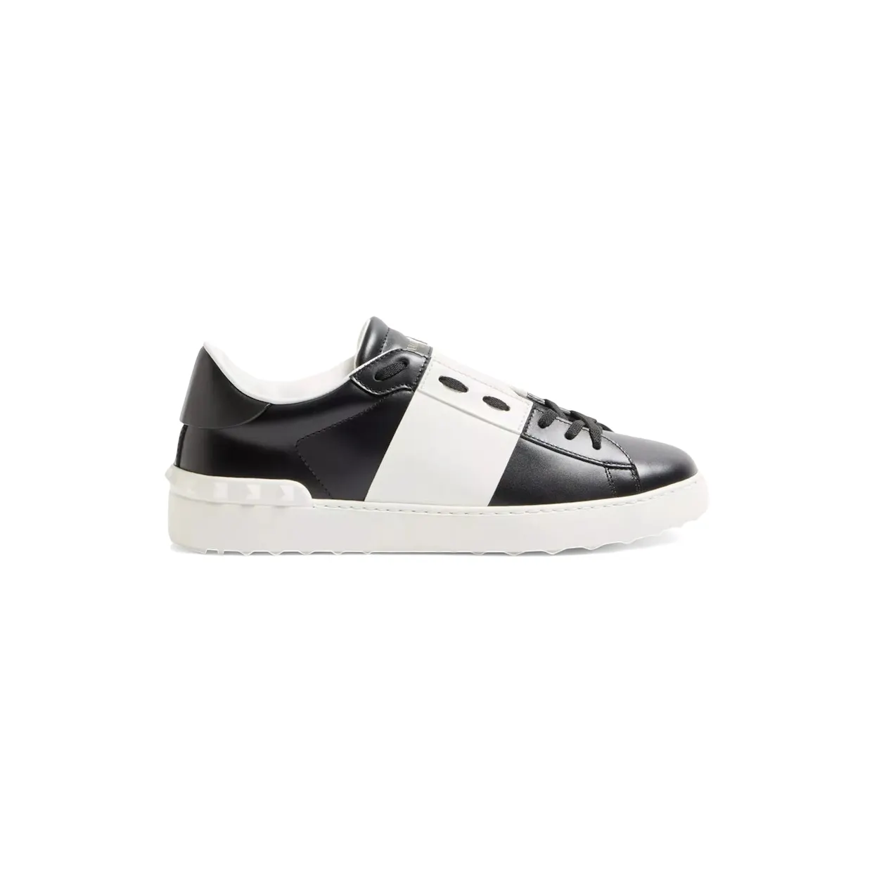 Valentino Calfskin Open Black White Rockstud (7Y0S0830BLU_0NI)