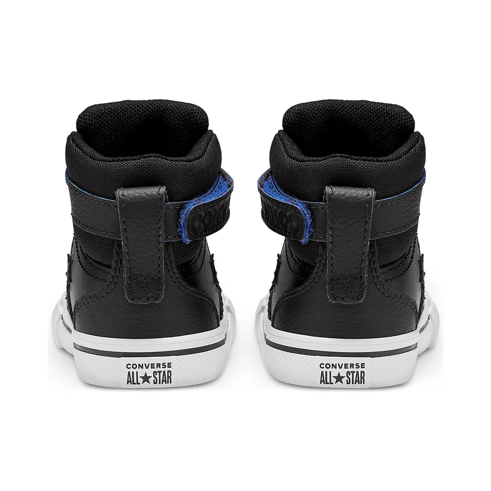 Converse Two-Tone Leather Pro Blaze Strap High Top Black/almost Black/hyper Royal (766051C)
