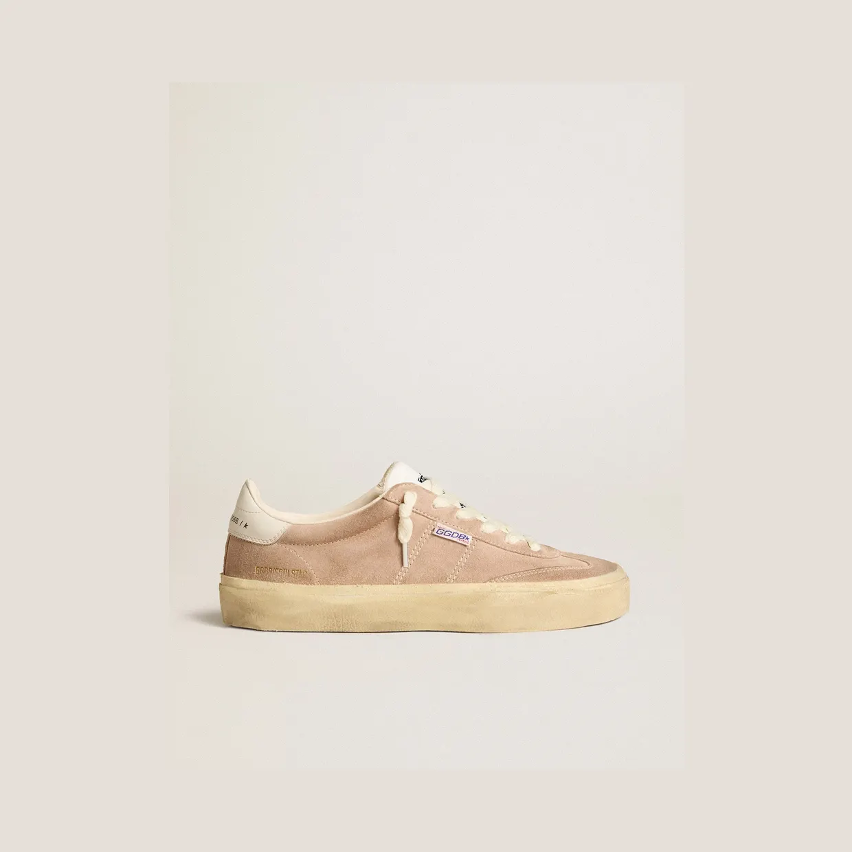 Golden Goose Soul Star In Pink Suede With Milk-White Leather Heel Tab (GWF00464.F005085.25698)