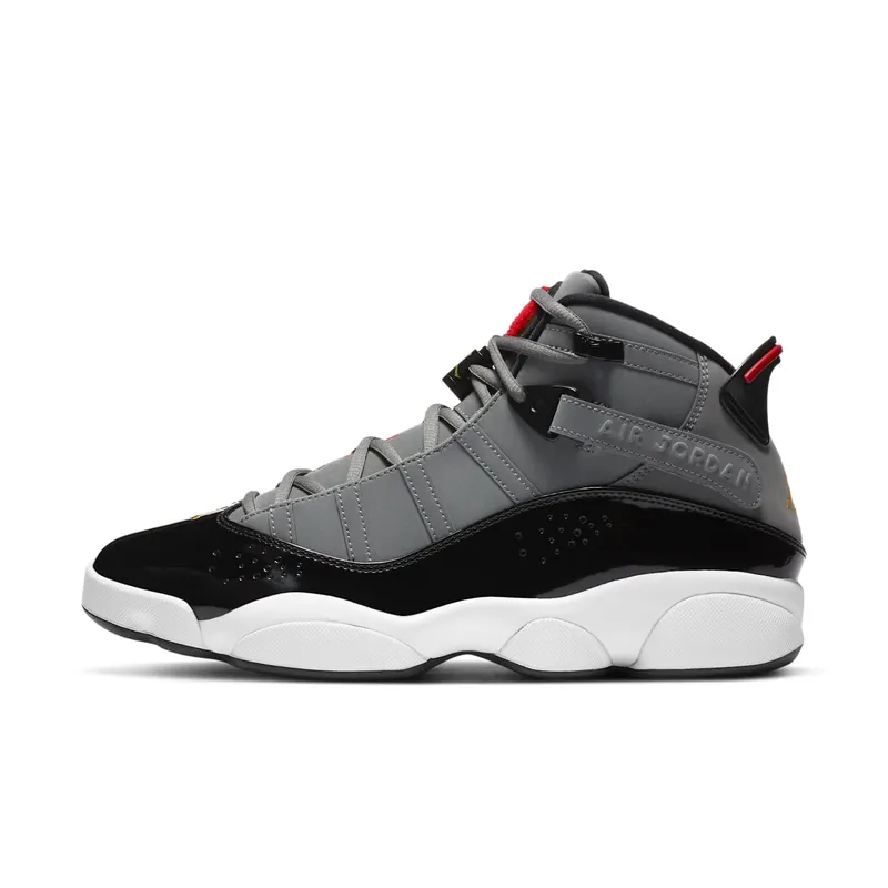 Jordan 6 Rings Smoke Grey Black Red Gold (322992-022)