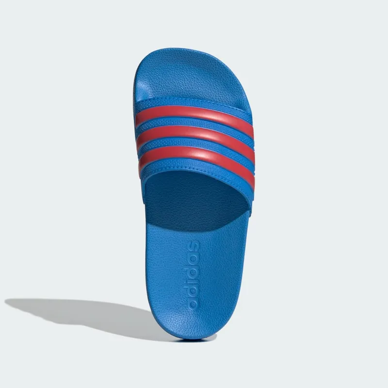adidas Adilette Shower Slides Lucid Ray Blue Semi Lucid Red Off White (JS2524)