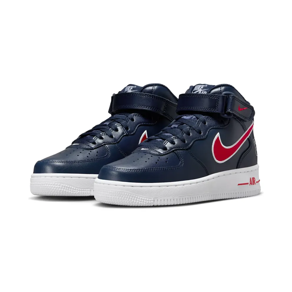 Nike Air Force 1 ’07 Mid Obsidian University Red White Wolf Grey (FJ0728-400)