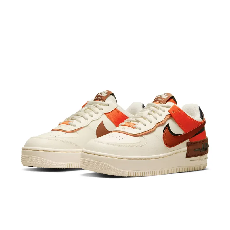 Nike Air Force 1 Low Shadow XLD Pale Ivory Oxen Brown (W) (CI0919-114)