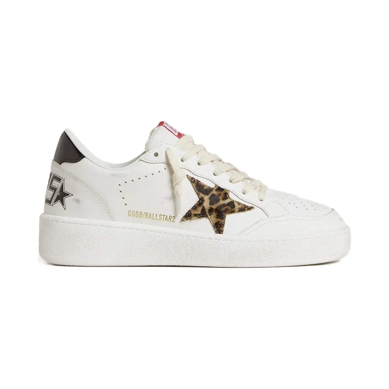 Golden Goose Leren met luipaardprint “White” (GWF00804F007323)