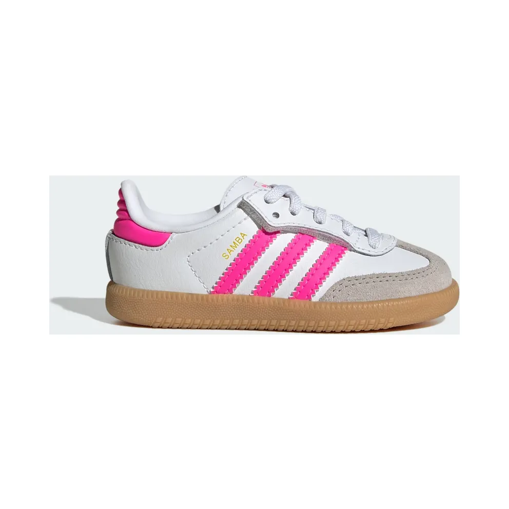 Adidas Samba OG Comfort Close Elastic Lace Kids Cloud White / Lucid Pink / Gum (JQ3188)