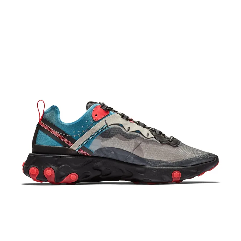 Nike React Element 87 Blue Chill Solar Red Black/Cool Grey-Blue Chill-Solar Red (AQ1090-006)