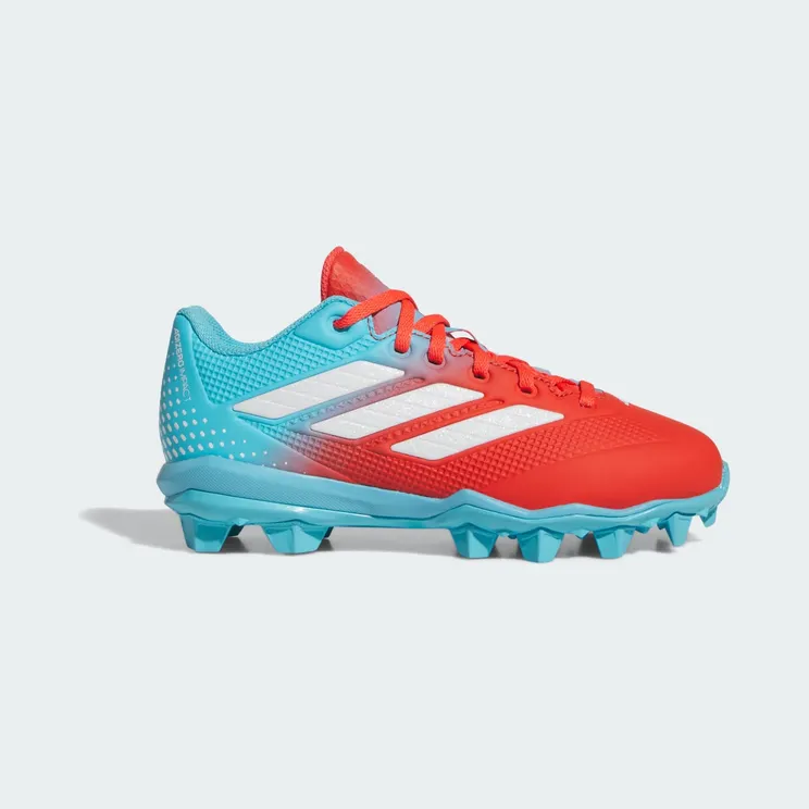 Adidas Adizero Impact 2.0 Candy Molded Cleats Kids Bright Cyan / Cloud White / Bright Red (JR3817)