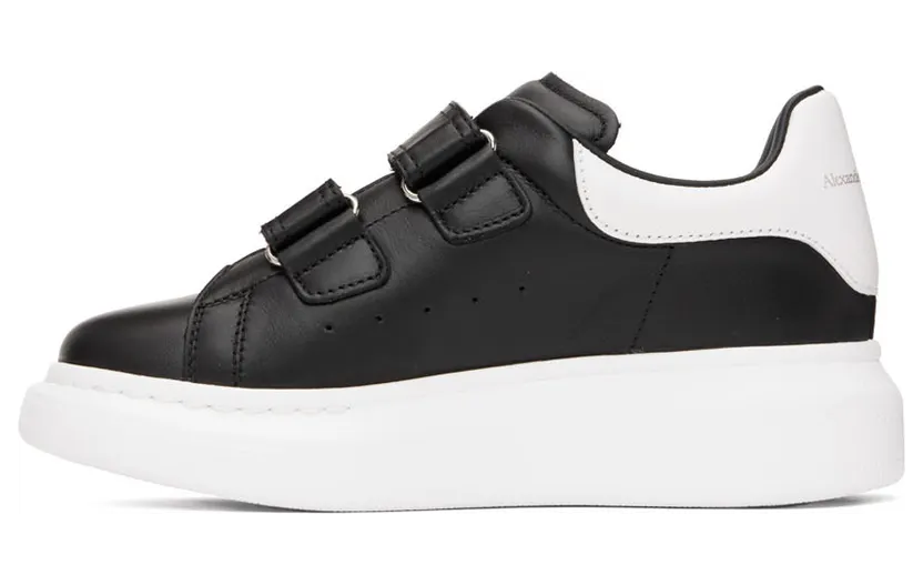 Alexander McQueen Kids Black & White Oversized Velcro Sneakers (687070WHX11) (3)