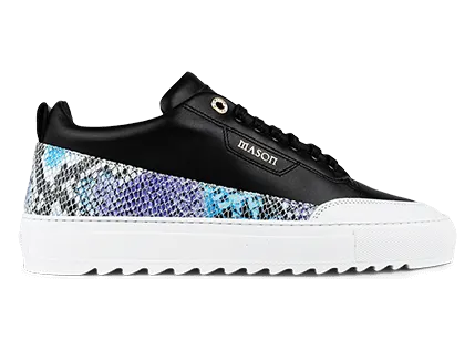 Mason Garments Torino Leather/Snake Black/Purple Schwarz (FW20-9C)