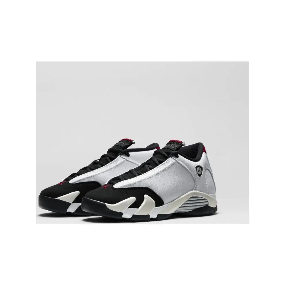 Jordan 14 Retro Black Toe 2014 (GS) White/Black/Varsity Red (654963-102)