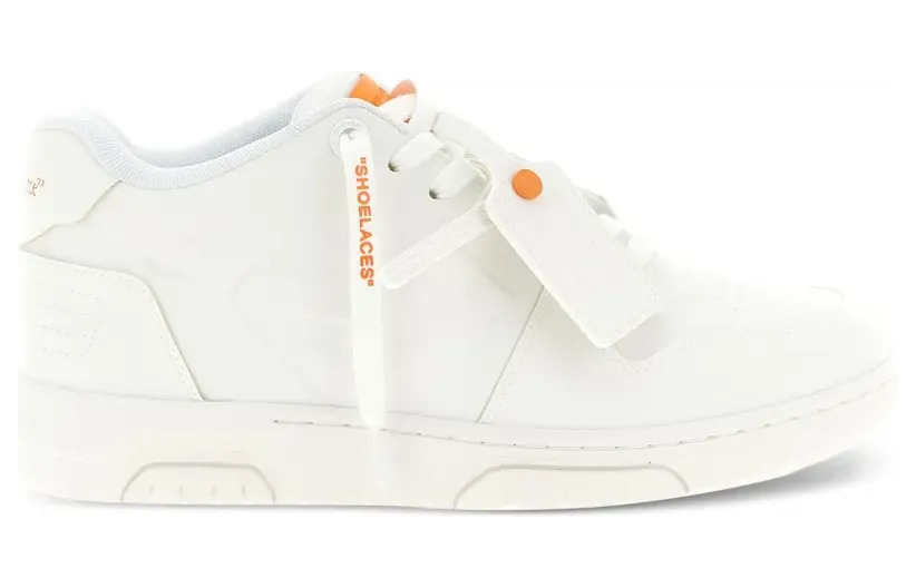 OFF-WHITE Out Of Office Molded Low Tops White Orange (OMIA189S26MAT0010120)